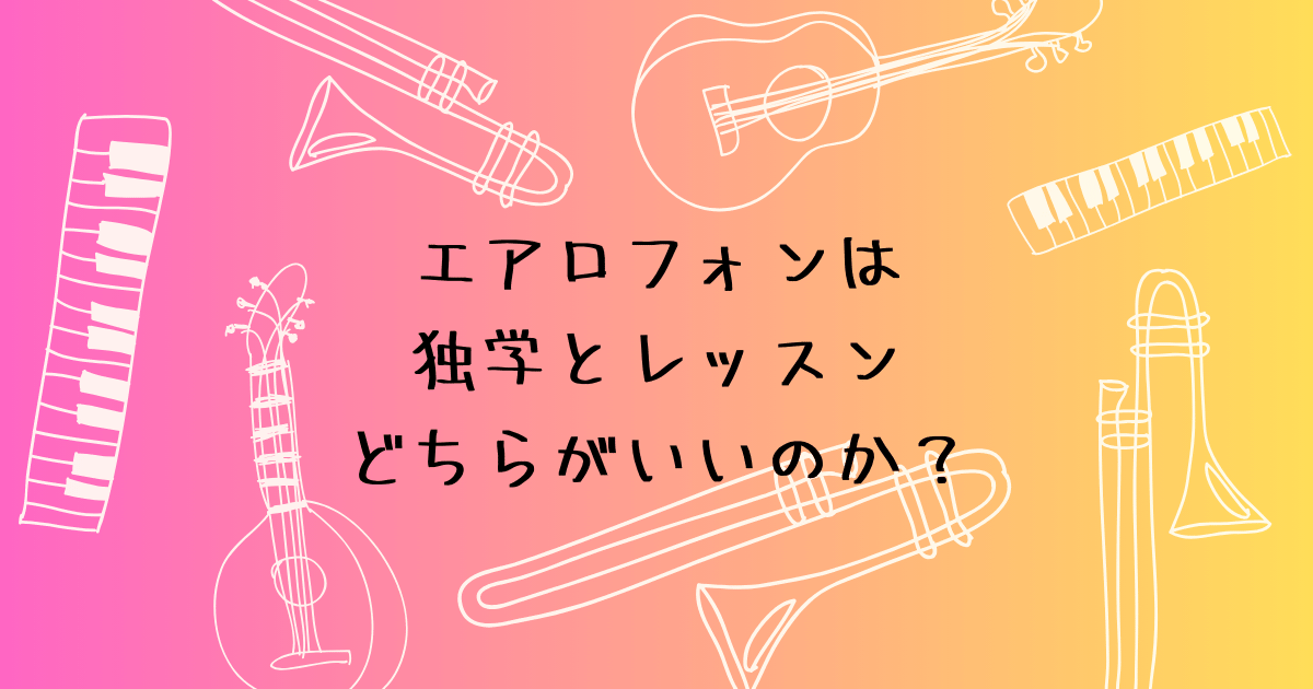 エアロフォンは独学とレッスンどちらがいい？　メリット・デメリット比較