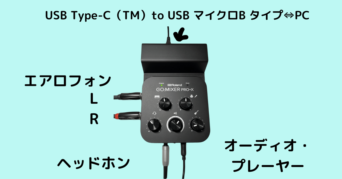 エアロフォンをINSTRUMENT接続して録音する方法
