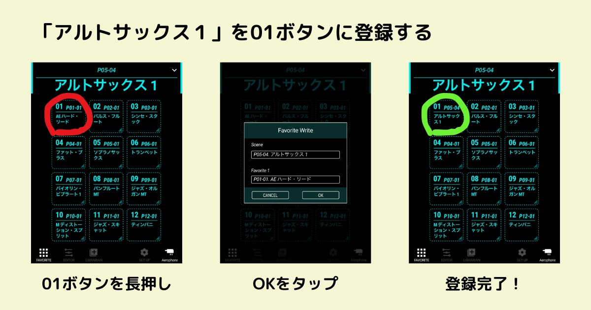 お気に入り書き込みの確認ポップアップ画面
