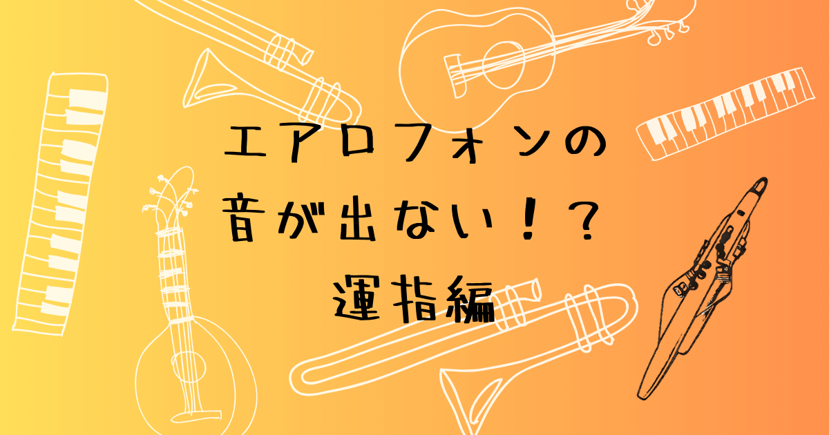 エアロフォンの音が出ない原因　運指で確認する2つのポイント