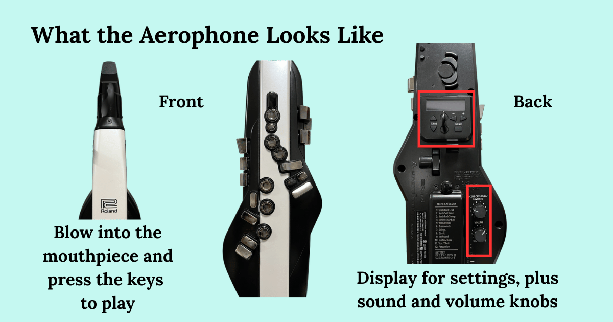 Roland AE-20 Aerophone, full view