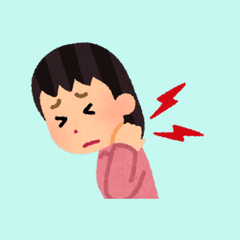 首が痛い女性